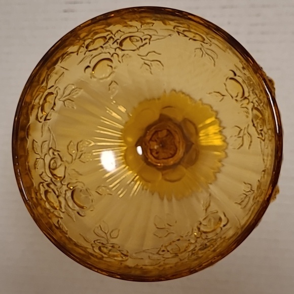 Vintage Fenton Cabbage Rose Lidded Candy Dish - Picture 5 of 16